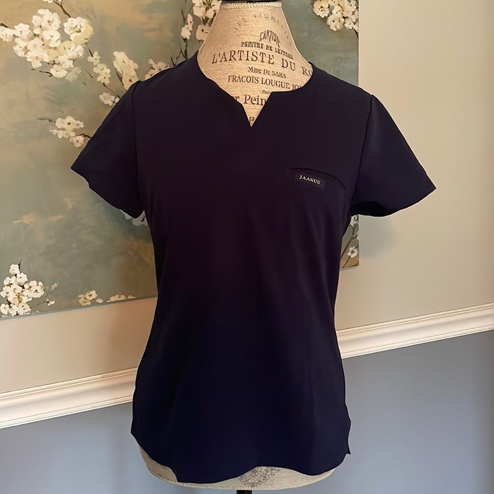Women’s navy blue scrub top